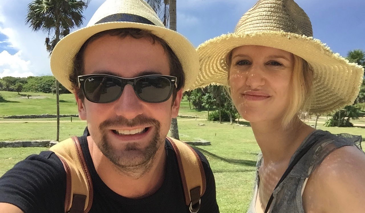david and partner taking a selfie.
